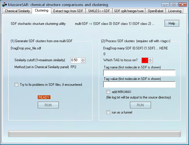 Small molecule clustering utility