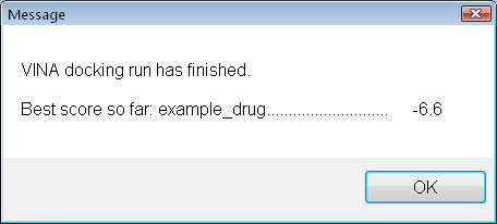 VcPpt docking run finished Message Box